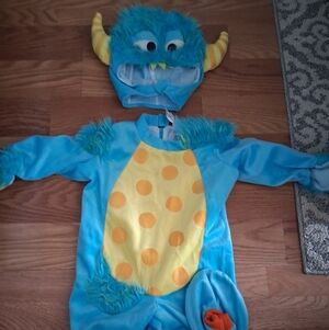 Fuzzy Blue Monster Costume for Kids